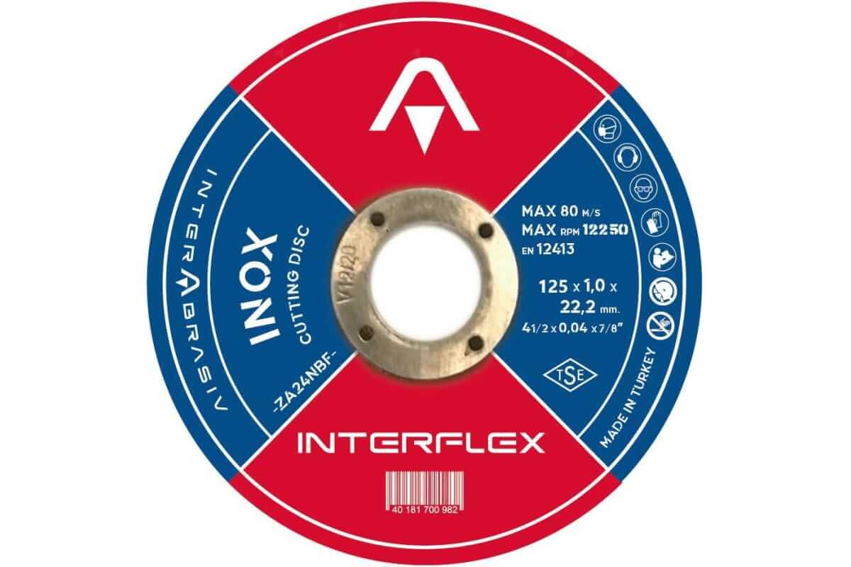 Круг отрезной  125х1х22.23 Т41 Interflex INOX